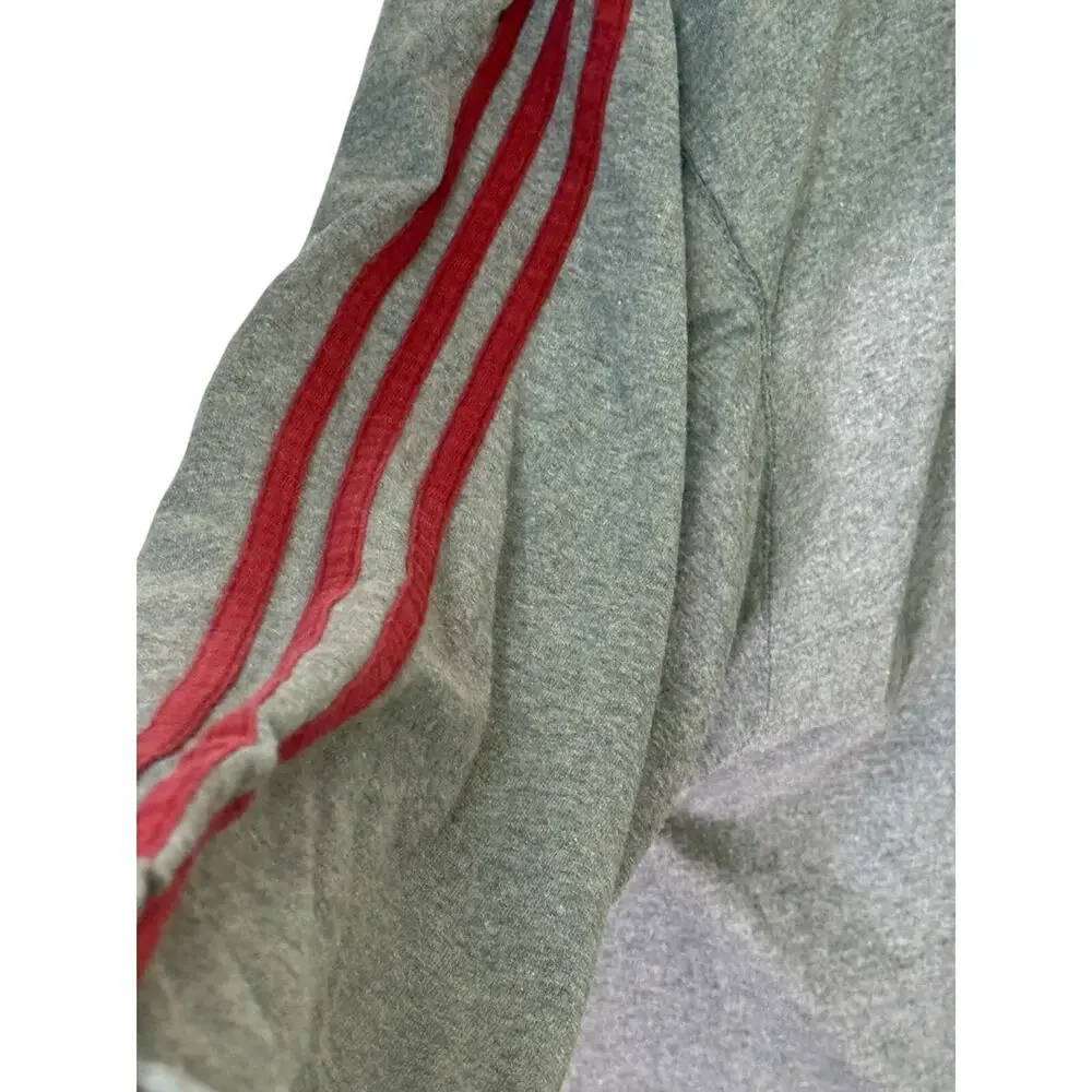 Adidas Long Sleeve Tee - Gray and Red - Men's XL